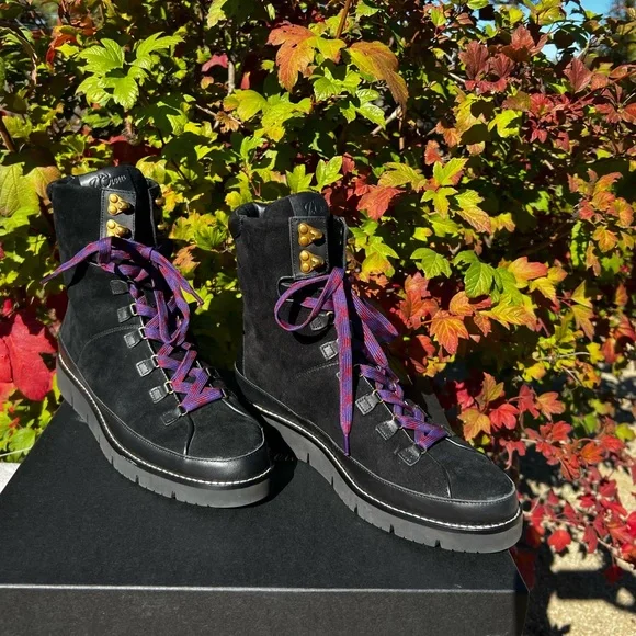 🍁JCREW NEW! Elsa Black Suede Lace Up Boots Sz 9 - Picture 12 of 12